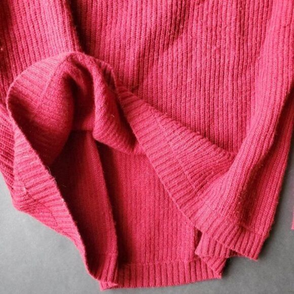 J.crew Red Knit Boxy Sweater 100% wool - Picture 5 of 8